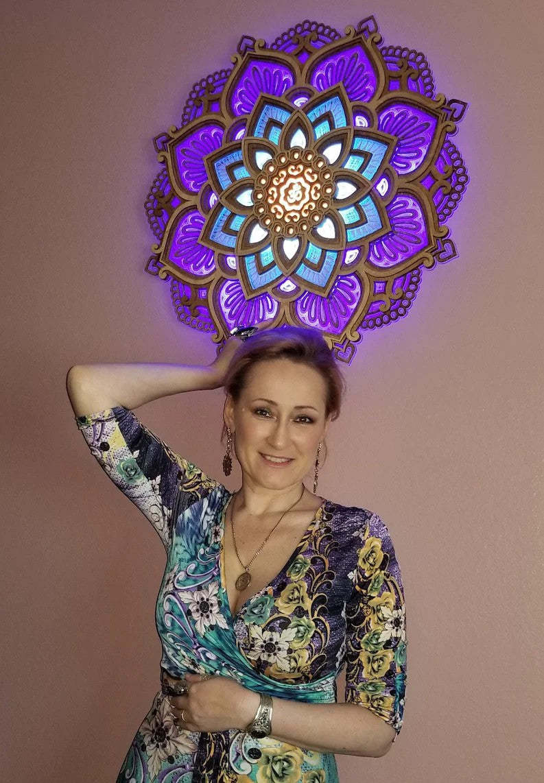 Mandala Yoga Room Night Light LED-xinru