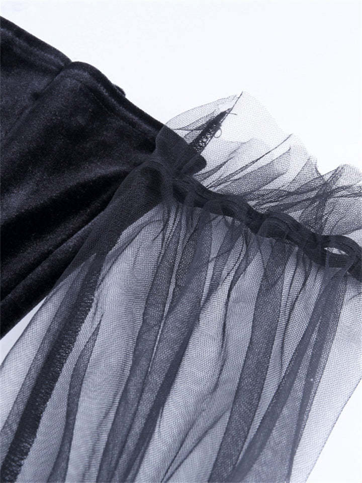 Women Sexy Lace Mini Sleeveless Purple Draped Bodycon Gothic Dress-xinru