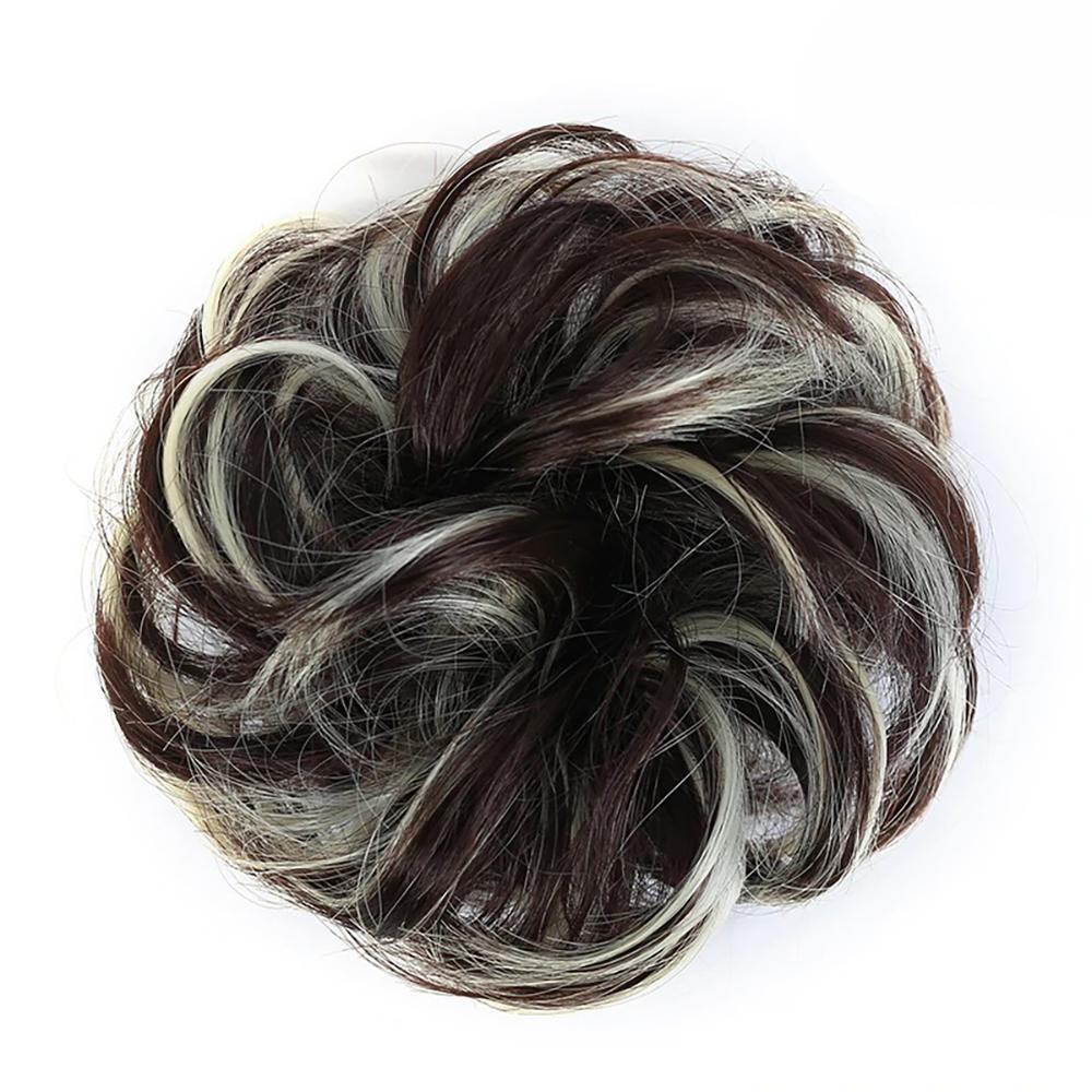 Natural Look Synthetic Messy Hair Bun Scrunchie Extension-xinru