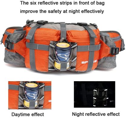 Water-Resistant Outdoor Mountaineering Waist Pack With Water Bottle Holder-xinru