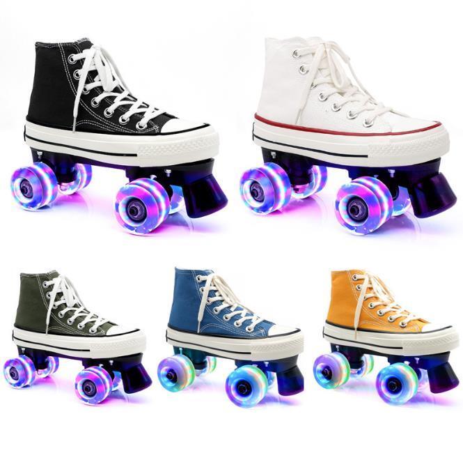 Canvas Flash Roller Skates-xinru shop