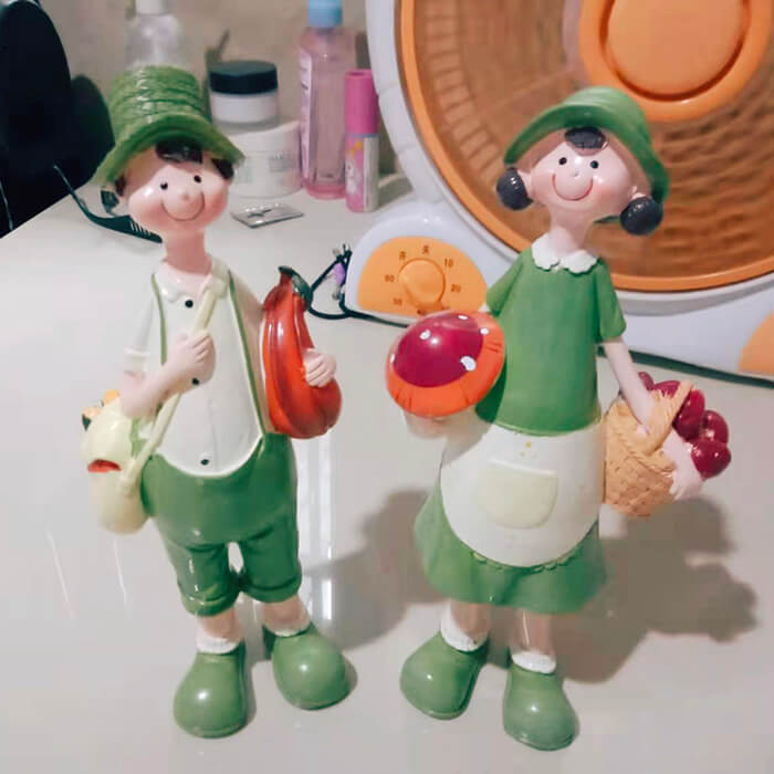 Resin Countryside Figurine Statues Garden Ornament-xinru
