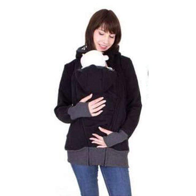 Winter Dad Mom Baby Kangaroo pocket Carrier Hoodies-xinru shop