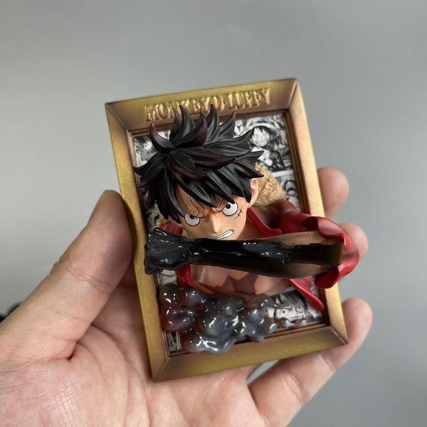 One Piece Anime Action Figure Ace Photo Frame Creative PVC Statue Gift-xinru