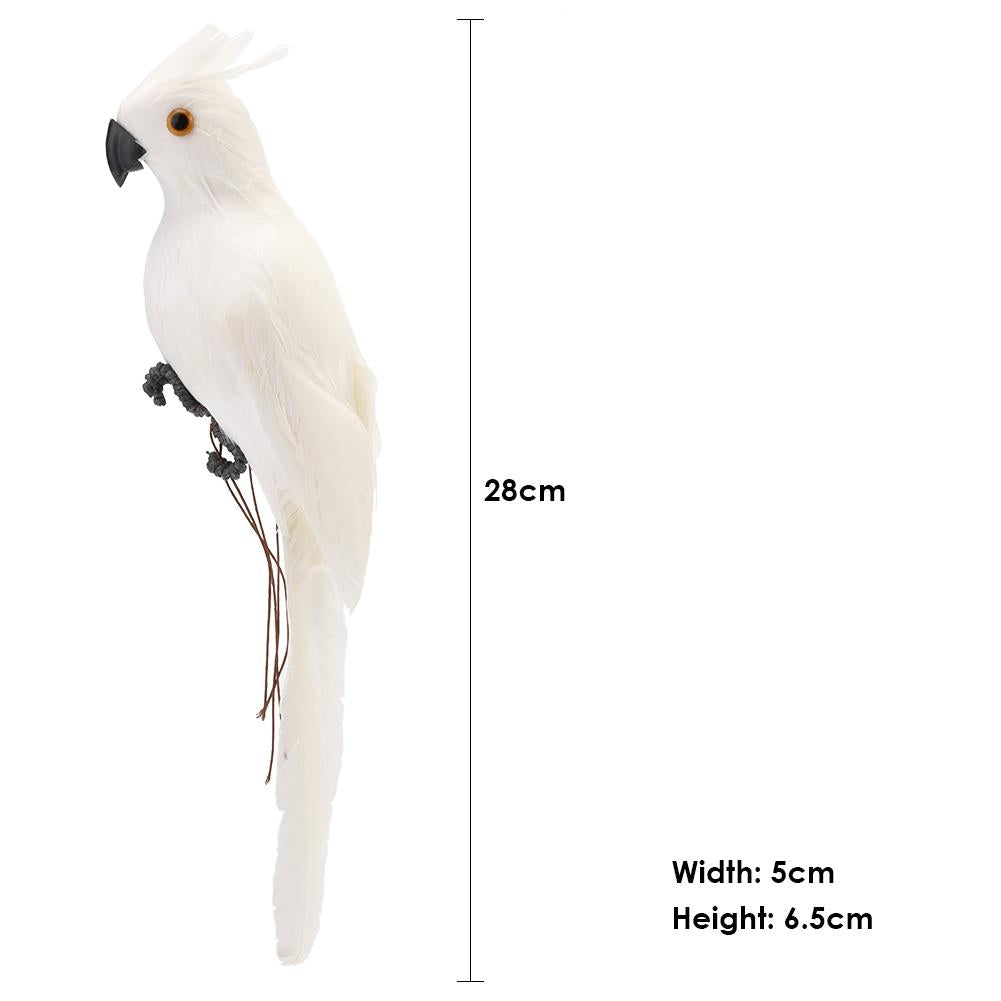 Handmade Foam Parrot Feather Figurine Ornament Fake Bird Garden Prop Decoration-xinru