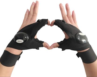 Cool Fingerless LED Flashlight Gloves-xinru