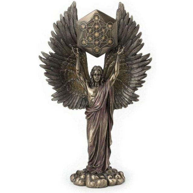 Bronze Six Wing Guardian Angel With Sword Snake Big Wings Statue Home Decor-xinru