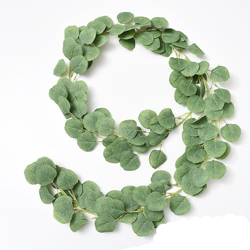 5.9FT Green Faux Eucalyptus Leaves Spring Garland-xinru