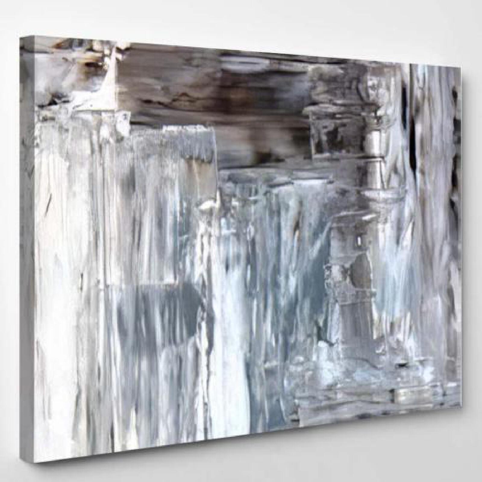 Brown Grey Abstract Art-xinru shop