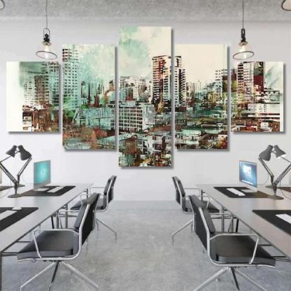 Cityscape Abstract Textures Painting-xinru shop