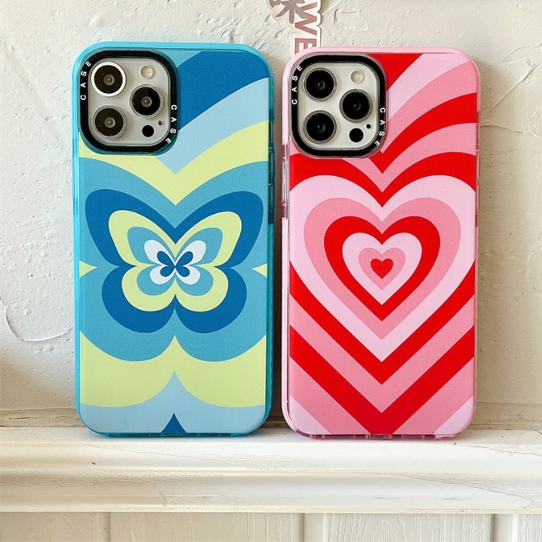Butterfly & Heart Print Case-xinru