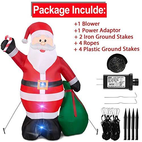 12 Foot Inflatable Santa Claus with Gift Bag for Christmas Yard Decoration-xinru shop