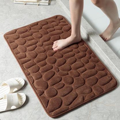 Bath Mat Bath Rug Non-slip Pebble Stone Bathroom Carpet-xinru shop