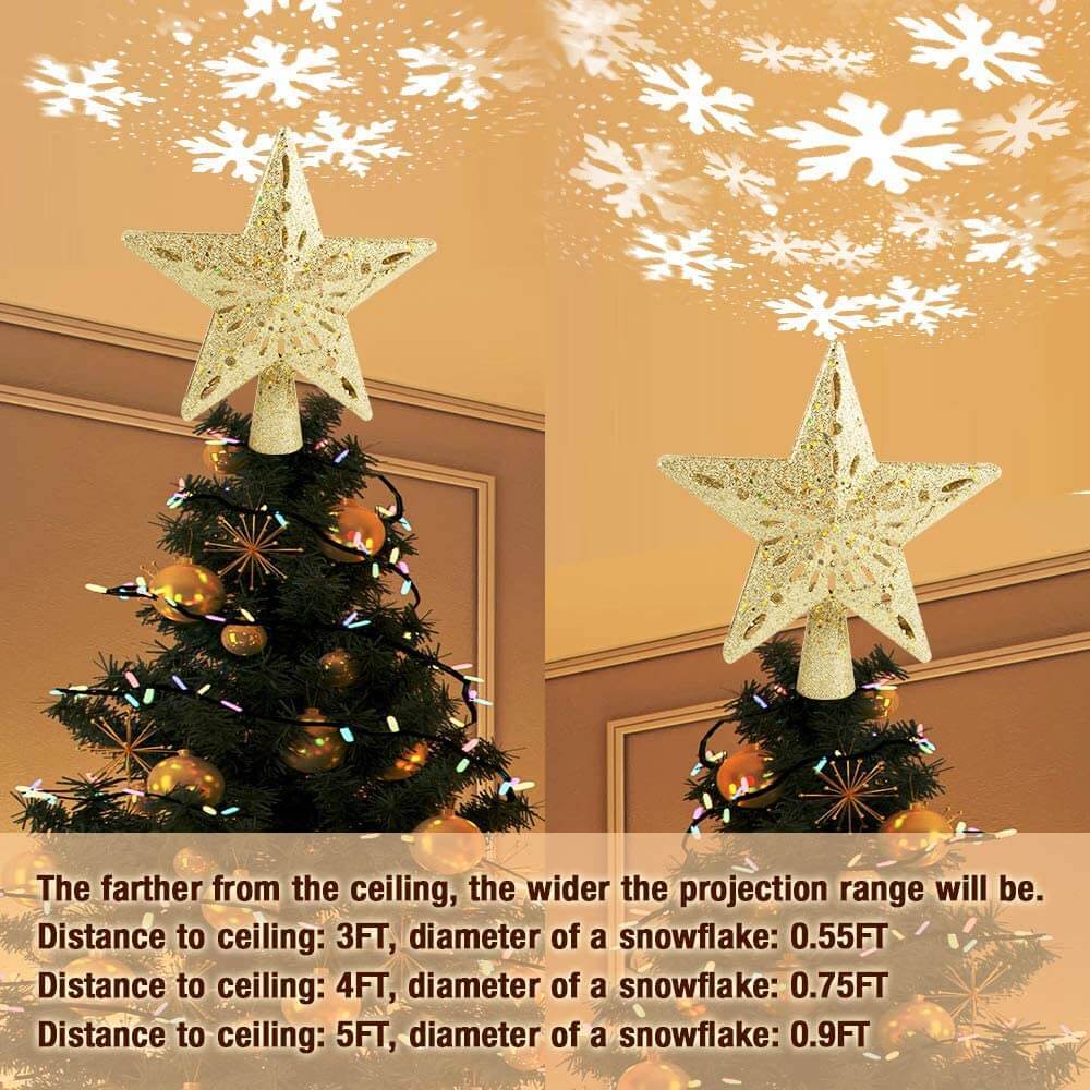 Christmas Tree Topper Projector Christmas Decorations for Tree-xinru shop