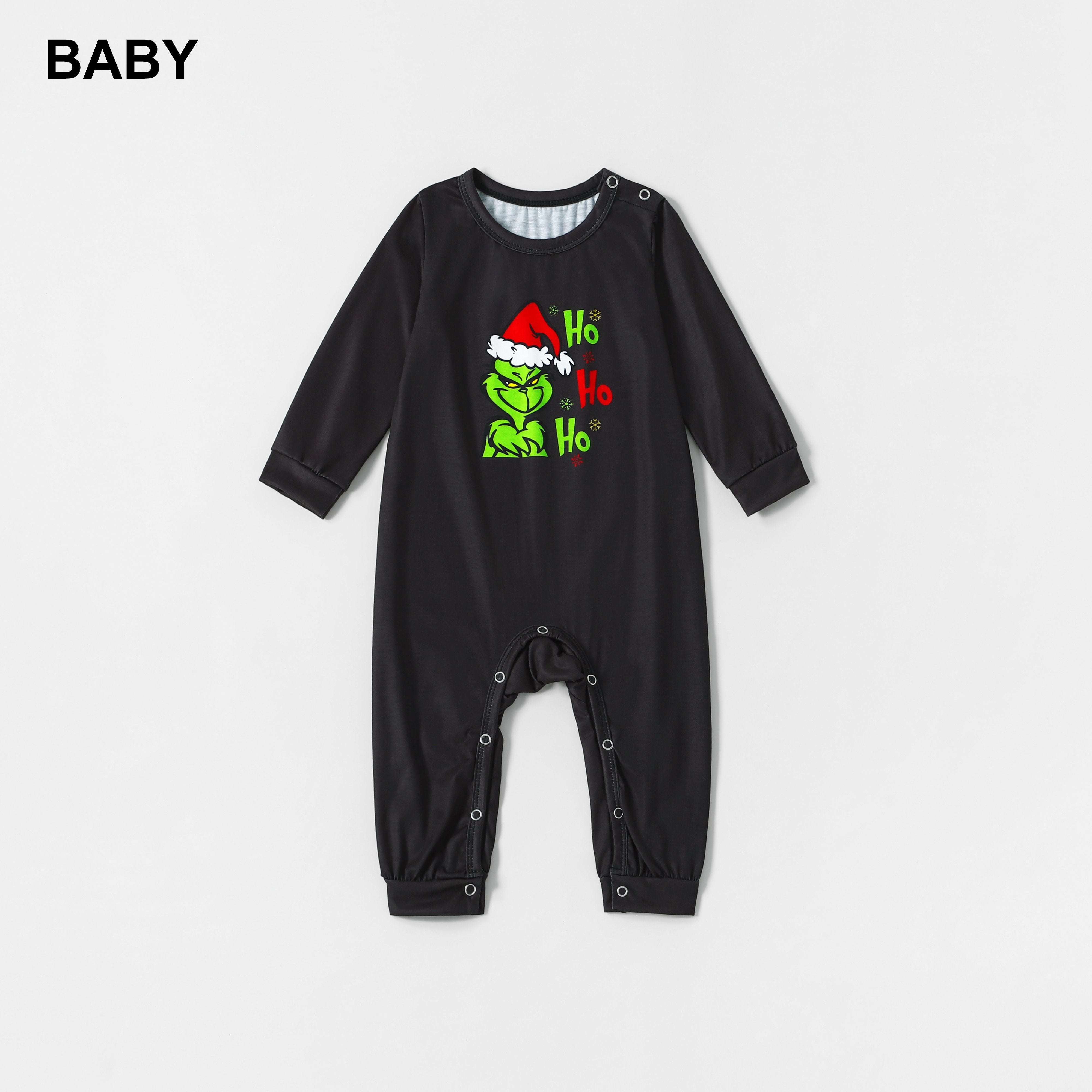 Plus Size Grinch Printed Plaid Design Christmas Family Matching Pajamas-xinru shop