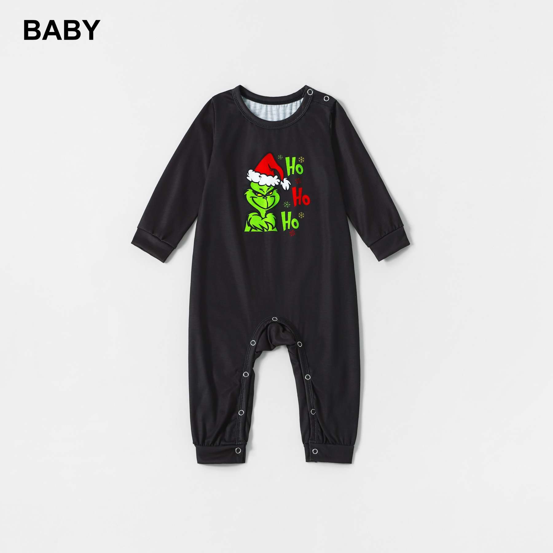 Plus Size Grinch Printed Plaid Design Christmas Family Matching Pajamas-xinru shop