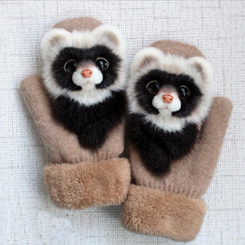 Cute Winter Animal Gloves-xinru shop