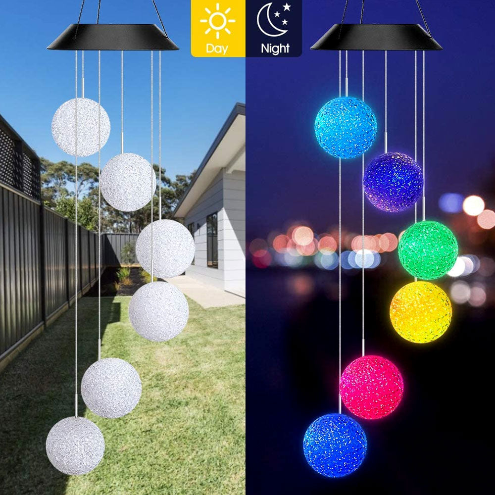 Solar Waterproof Color Changing Wind Chime Hummingbird Light-xinru