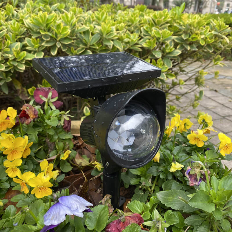 Solar Rotating Color Projection LED Outdoor Garden Lawn Light-xinru