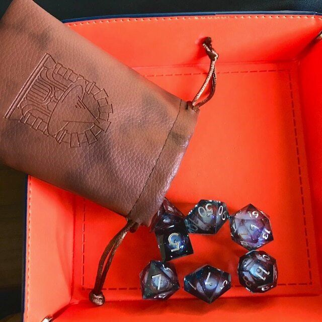 Winter Souls Liquid Core Sharp Edge Resin Polyhedral Dice Set-xinru