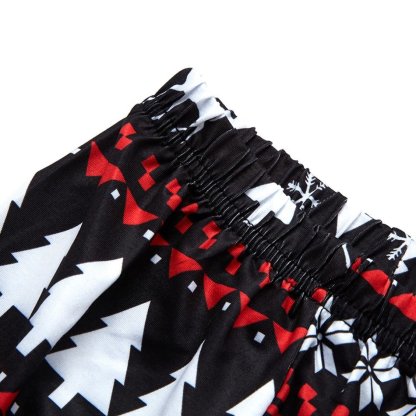 Plus Size Santa Hat Pattern Family Matching Pajamas Sets-xinru shop