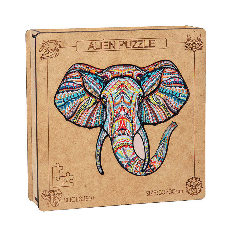 Wooden Animal Irregular Shaped Puzzles For Adults-xinru