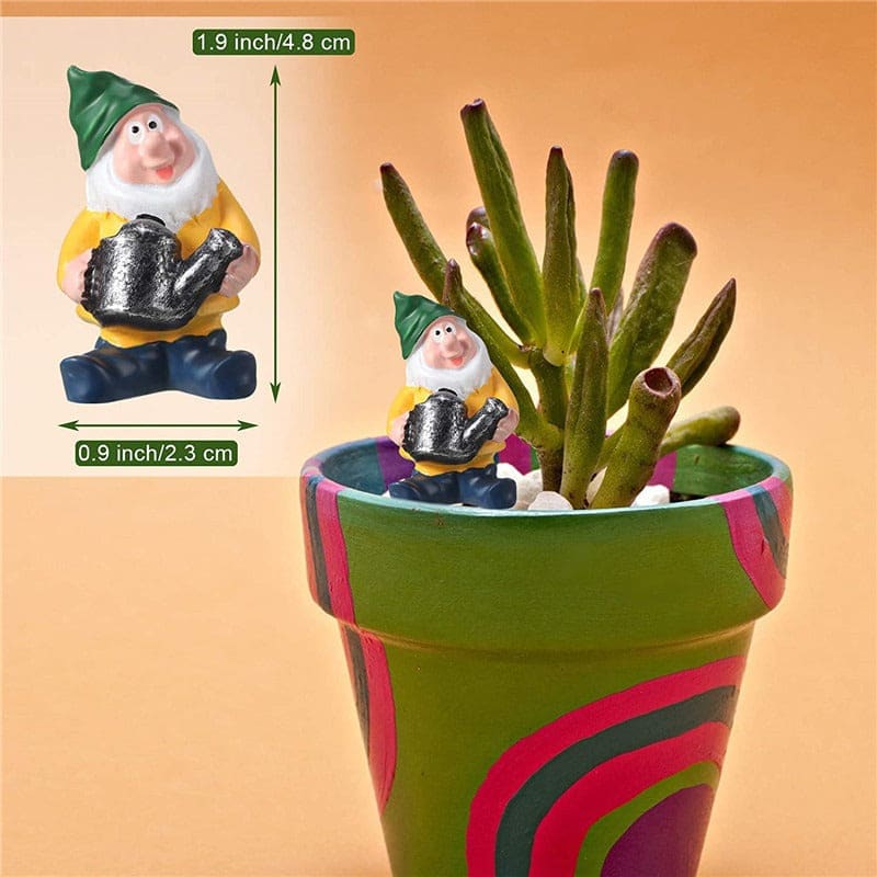 Garden Gnomes Statues Mini Gnomes Garden Set Fairy Ornament-xinru