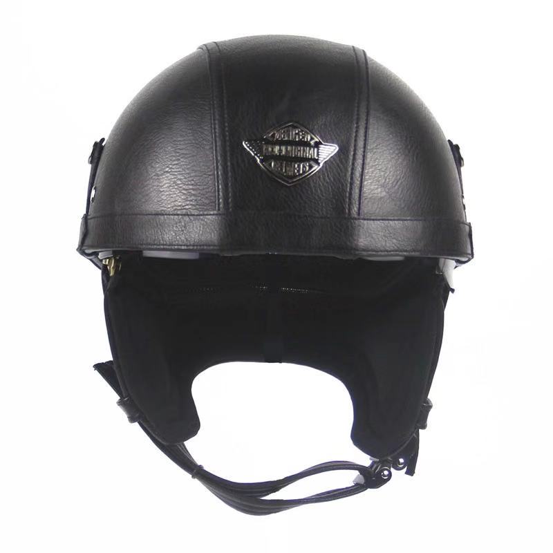Leather Motor Helmet-xinru shop