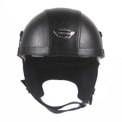 Leather Motor Helmet-xinru shop