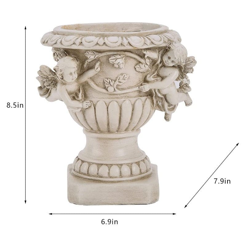 Classical Antique Resin Garden Angel Planters-xinru
