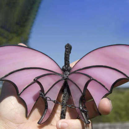 Dragon Hanging Stained Suncatcher Handmade Dinosaur Statue Window Hanging Decor-xinru