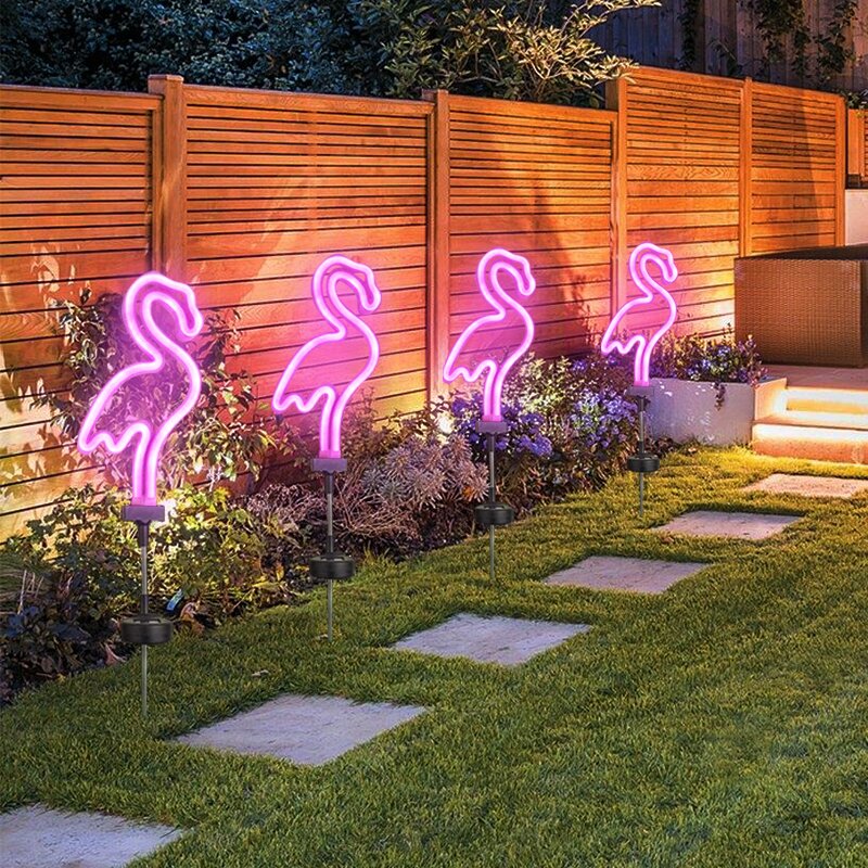Pink Flamingo Solar LED Neon Light-xinru