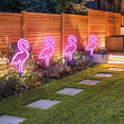 Pink Flamingo Solar LED Neon Light-xinru