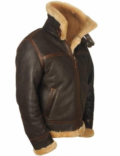 Aviator Bomber Jacket B3 Sheepskin Bomber Jacket-xinru shop