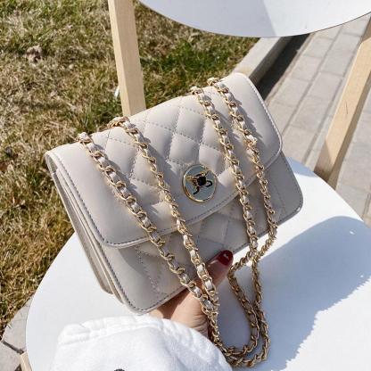 シンプルなワンショルダーチェーンバッグメッセンジャーバッグ-xinru shop