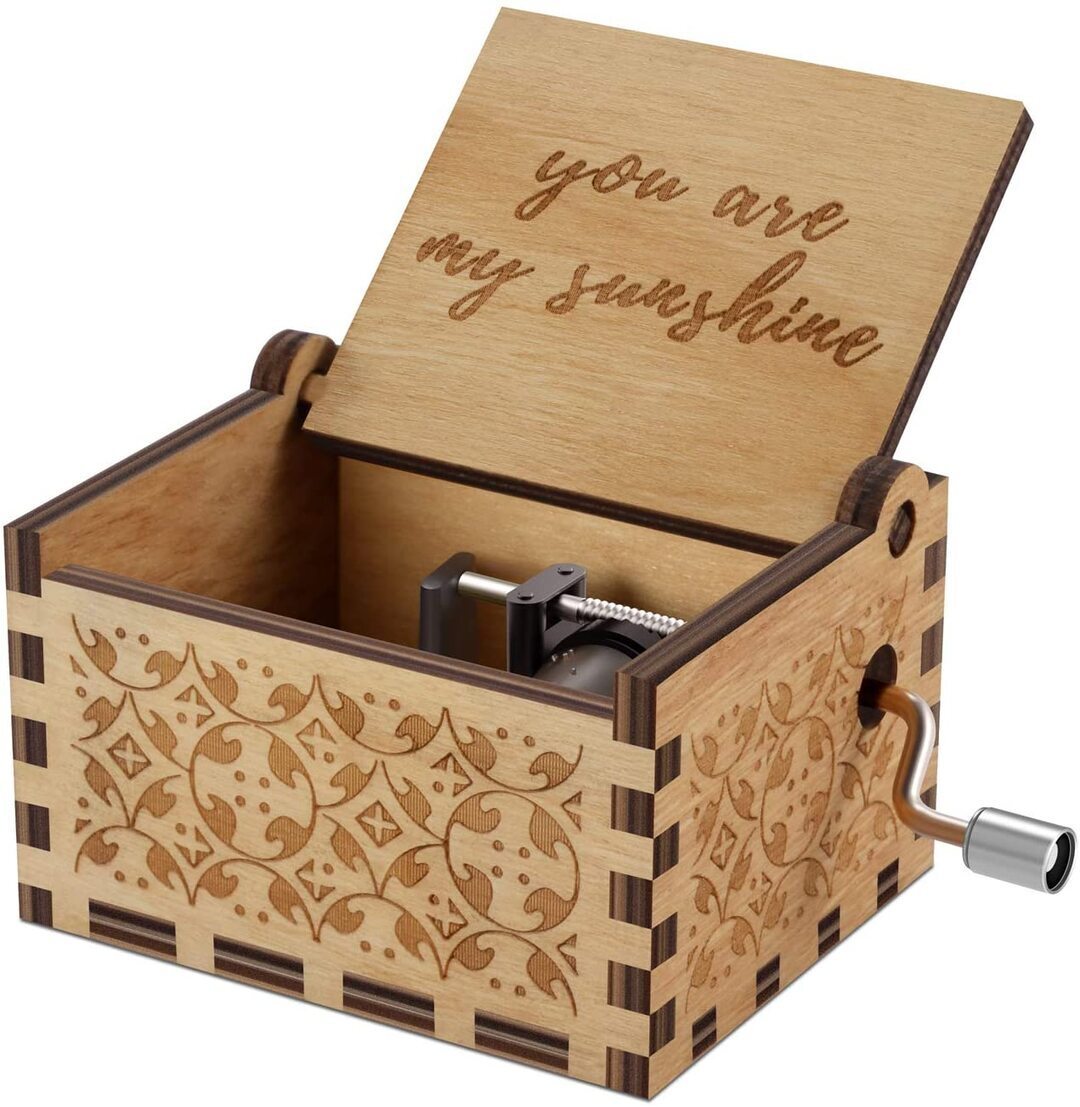 Mother's Day Gift Colorful Wooden Hand Crank Music Box-xinru