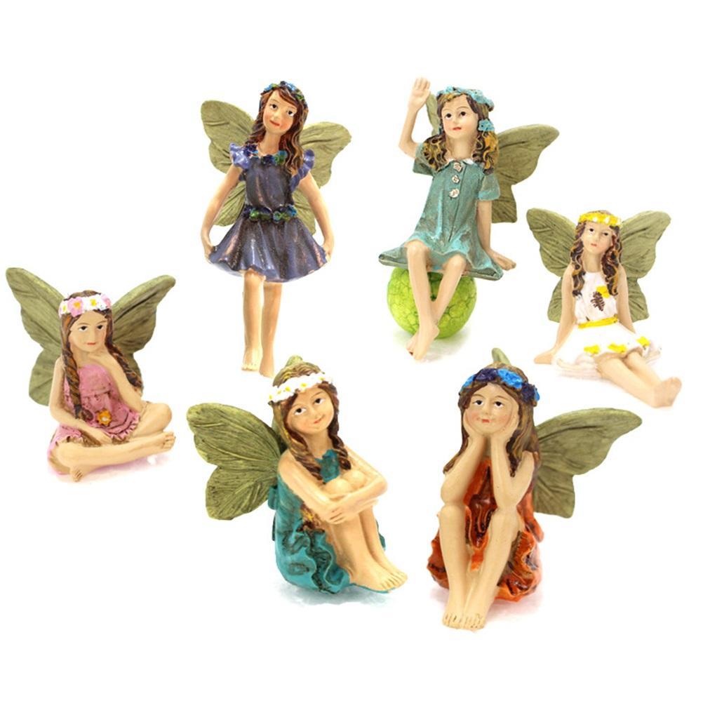 Fairy Garden Figurines 6pcs Miniature Fairies For Outdoor Garden Decor-xinru