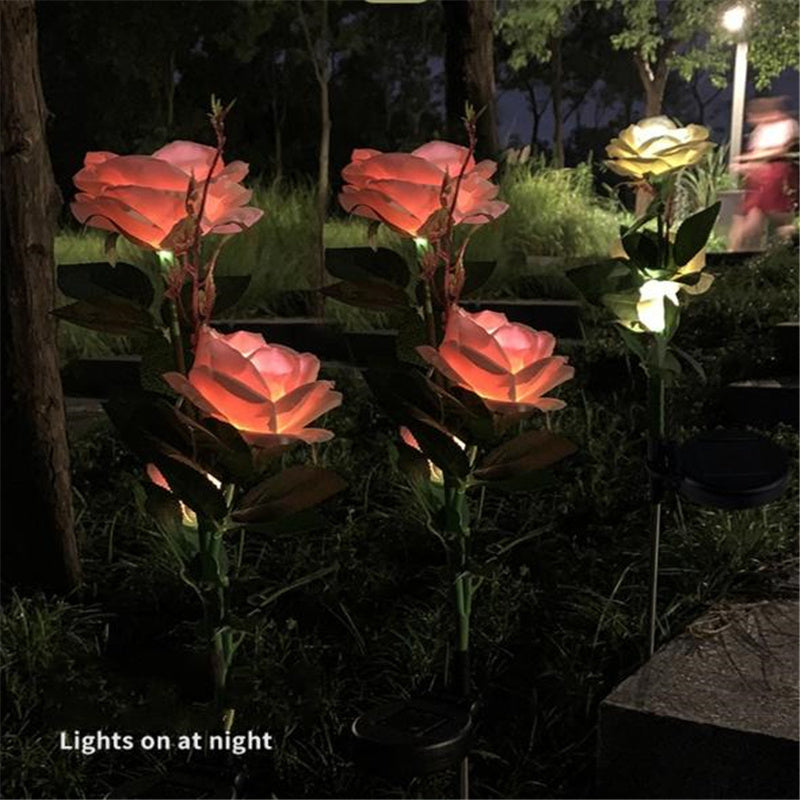 Artificial Rose Solar Outdoor Garden Light-xinru
