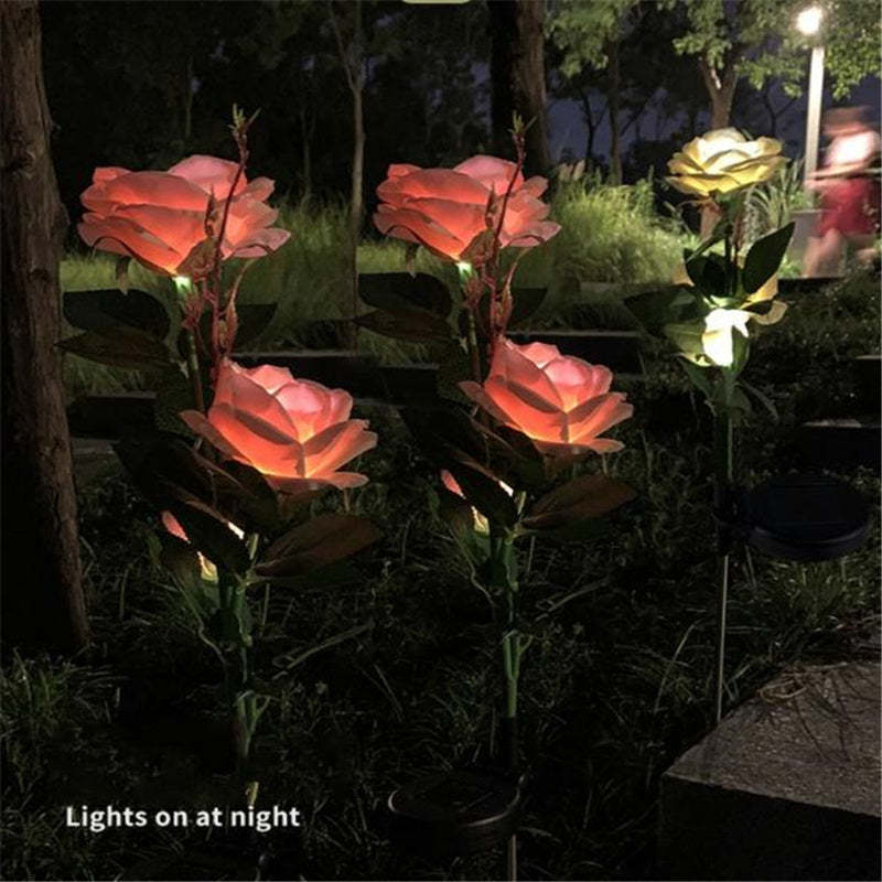 Artificial Rose Solar Outdoor Garden Light-xinru