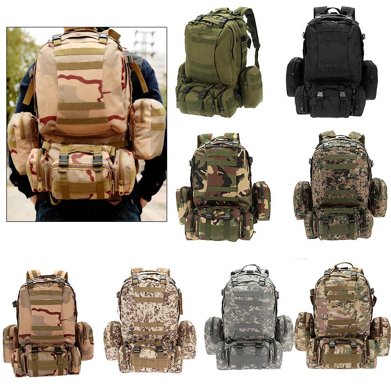 Outdoor Mountaineering Bag Male Multi-function Waterproof Tactical Backpack-xinru