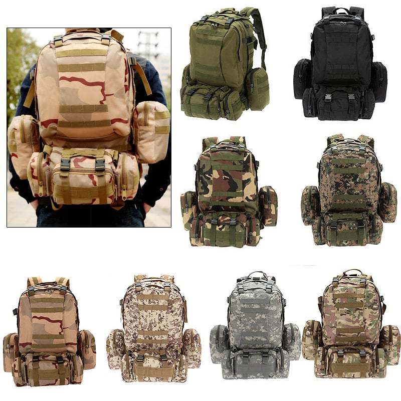 Outdoor Mountaineering Bag Male Multi-function Waterproof Tactical Backpack-xinru