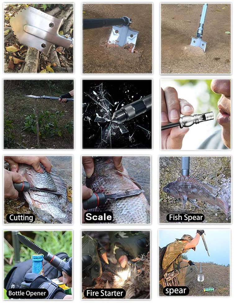 Foldable Portable Multi-Function Survival Shovel-xinru