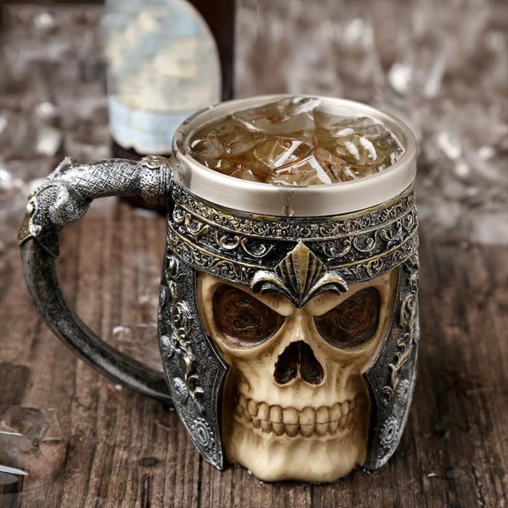Viking Warrior Horned Skull Tankard-xinru