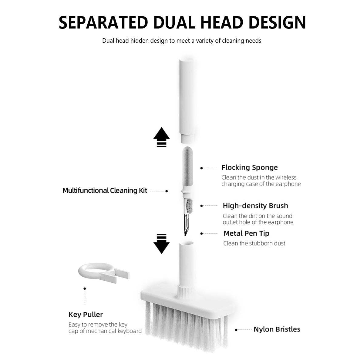 5-in-1 Cleaning Brush Keyboard Cleaning Soft Brush-xinru