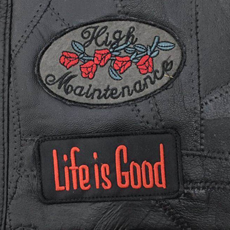 Hand Embroidery Motorcycle Leather Vest For Rider-xinru shop