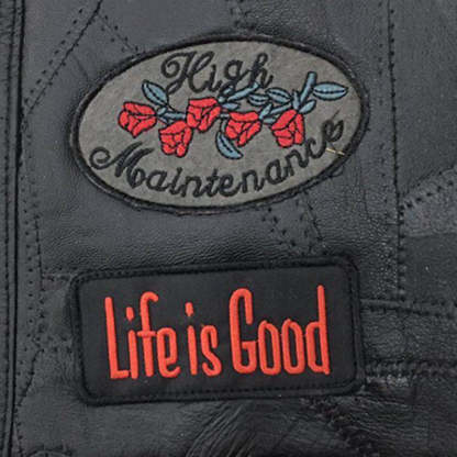 Hand Embroidery Motorcycle Leather Vest For Rider-xinru shop