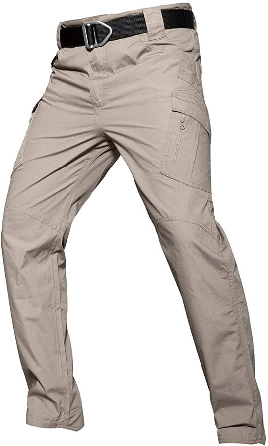 Men's Waterproof Loose Tactical Combat Pants Multiple Pockets-xinru