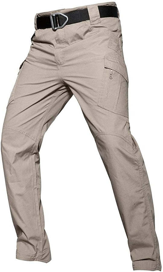 Men's Waterproof Loose Tactical Combat Pants Multiple Pockets-xinru