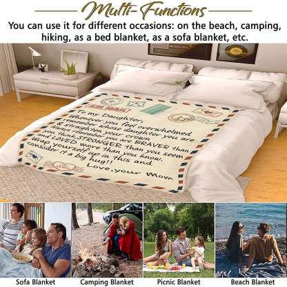 Envelope Letter Printing Flannel Blanket-xinru shop