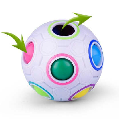 Magic Fidget Ball Novelty Toy Rainbow Puzzle-xinru